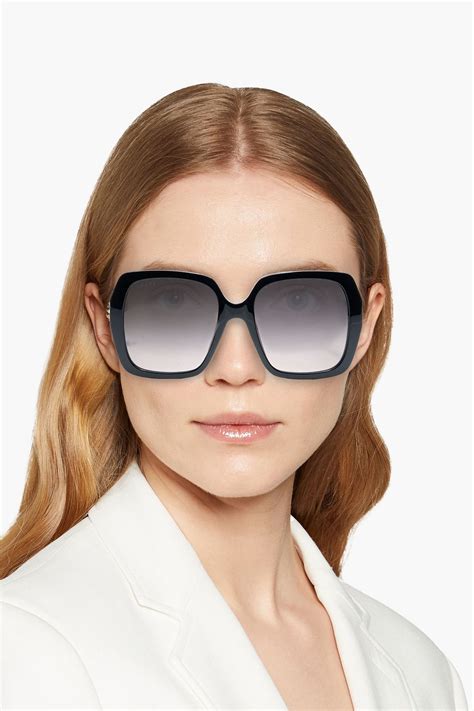 gucci square frame acetate sunglasses|gucci large square frame sunglasses.